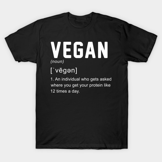 Vegan Definition Shirt Funny Vegan Joke T-Shirt by anitakayla32765